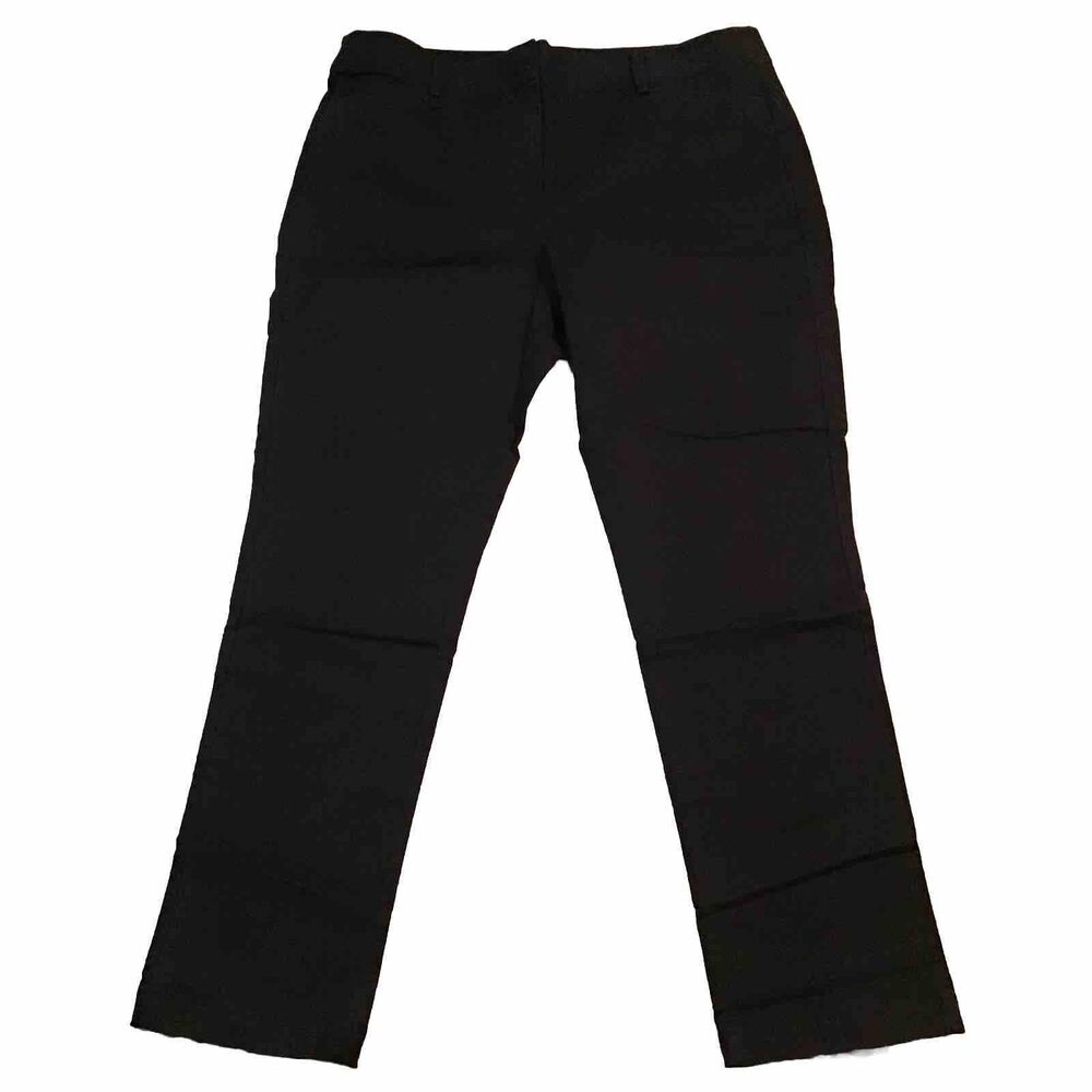 Lands' End Chino Pants Size 18 Black Straight Leg Mid-Rise